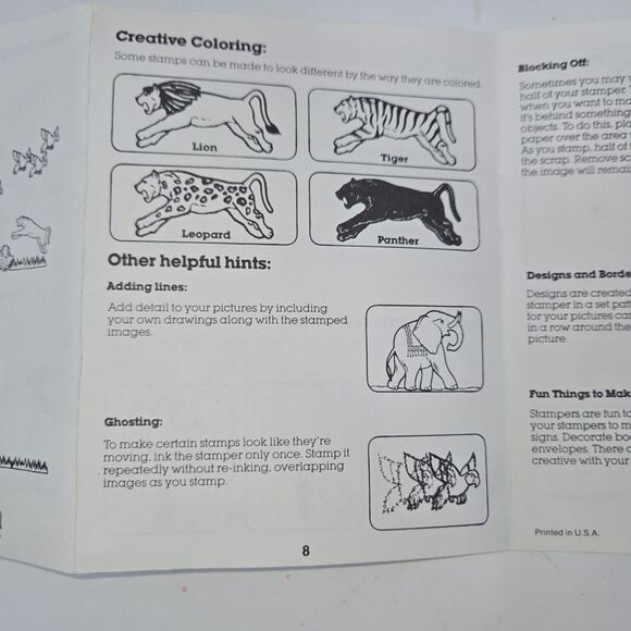 Vintage Fisher Price Creative Stamper Caddy Jungle Scenes #746 1980s Craft Set - Picture 16 of 16